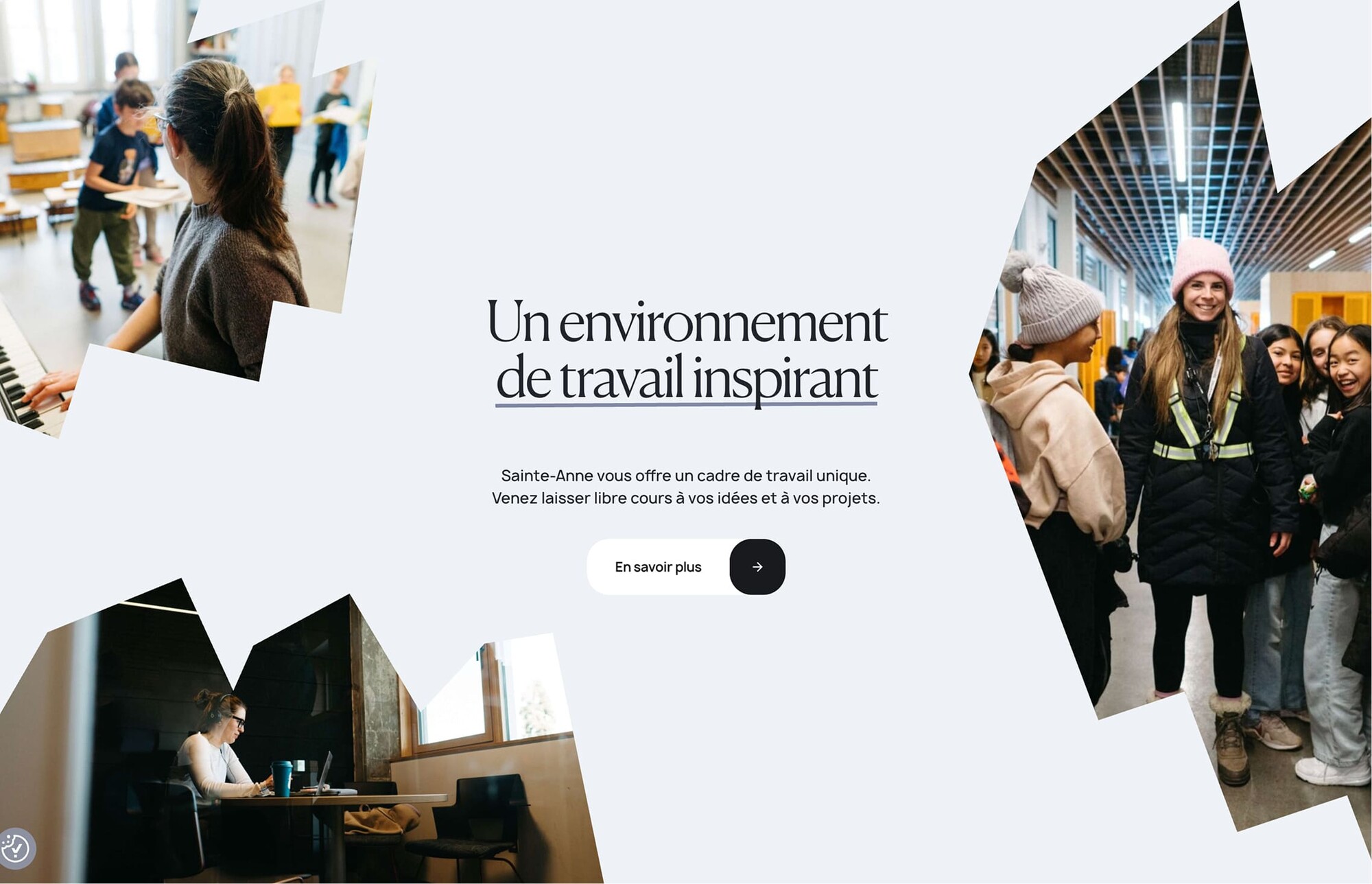 écran du site web